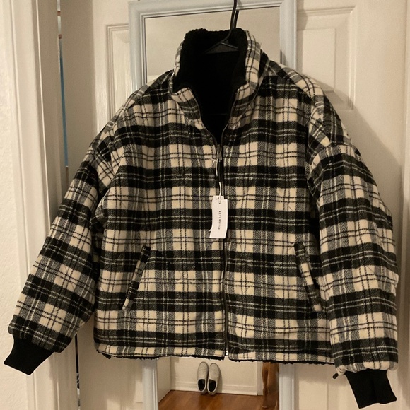 American Vintage Jackets & Blazers - Plaid Reversible Puffer Jacket